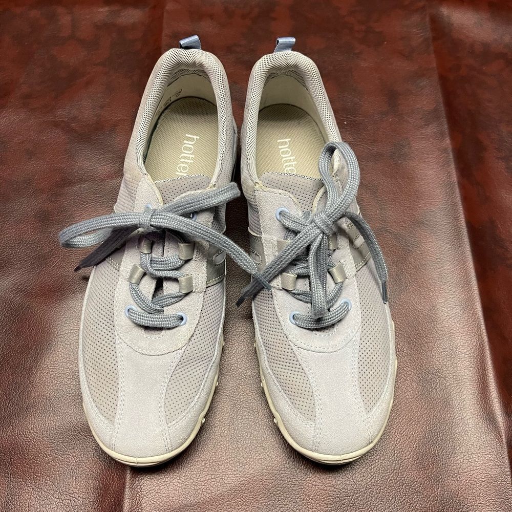 Hotter Leanne blue gray sneakers tennis shoes, size 8.5 US